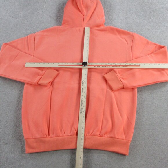 Comfrt Hoodie Adult Medium Coral Orange Signature Sweatshirt Pullover Fleece NEW - Picture 7 of 11